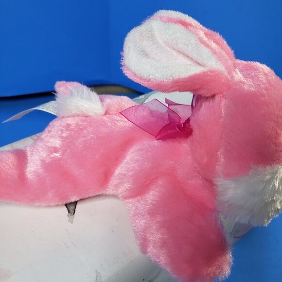 Cute Pink Laying Bunny Rabbit Plush 9" Stuffed Animal Easter Basket Lying - Picture 3 of 11